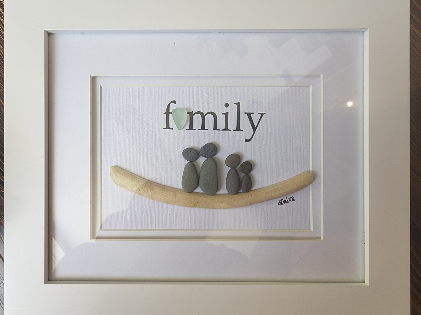 Souris By The Seaglass - Framed Seaglass