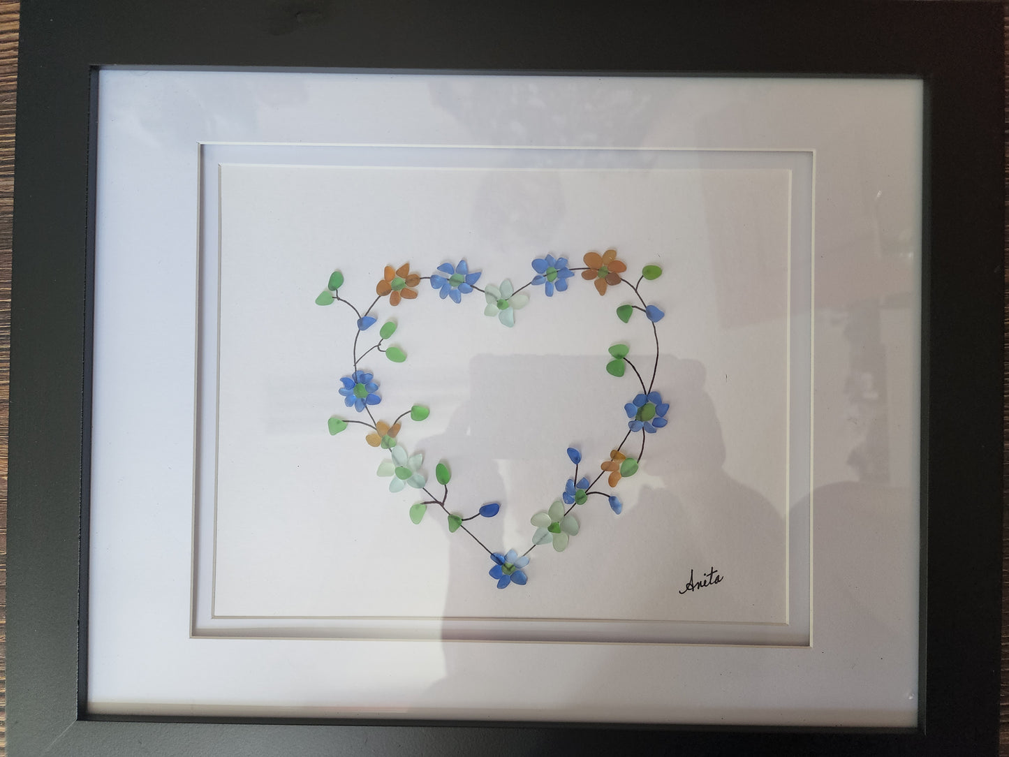 Souris By The Seaglass - Framed Seaglass