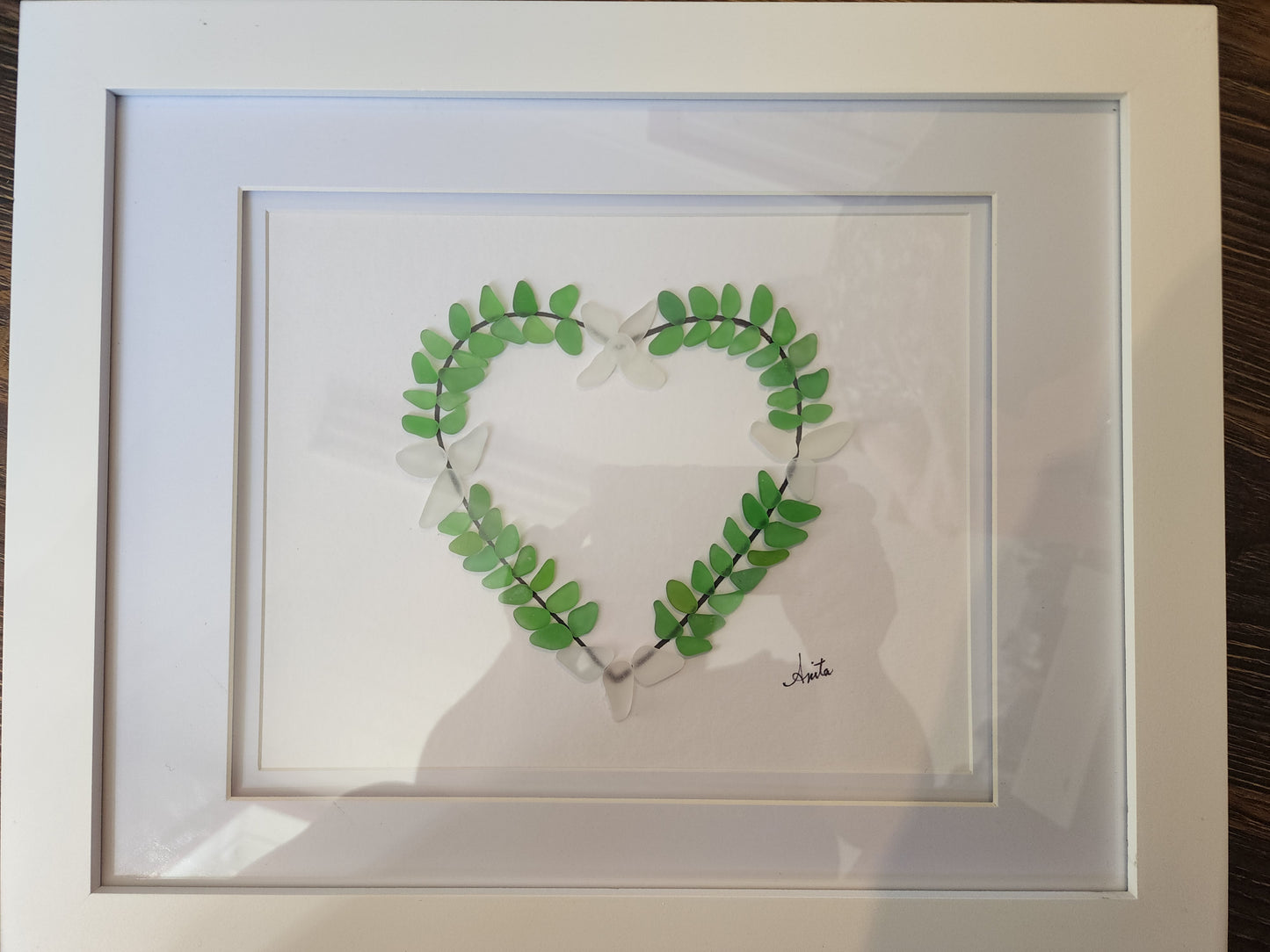 Souris By The Seaglass - Framed Seaglass
