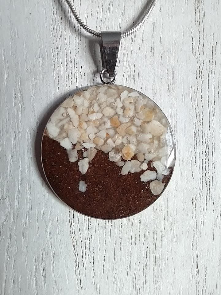 PEI Beach Sand Designer Pendants - Stainless Steel