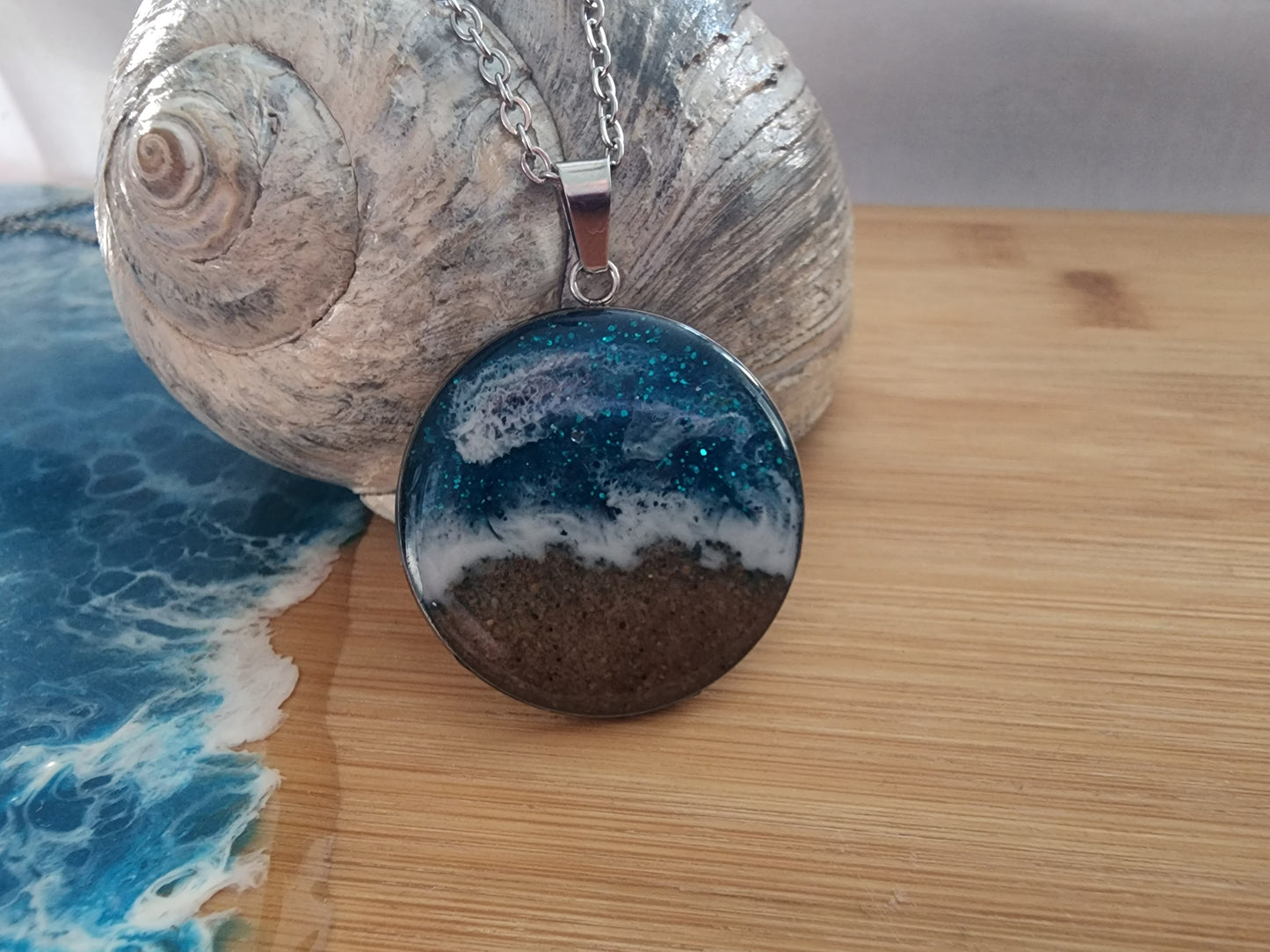 Seaside Stainless Steel Designer Ocean Scene Jewelry with PEI Beach Sand