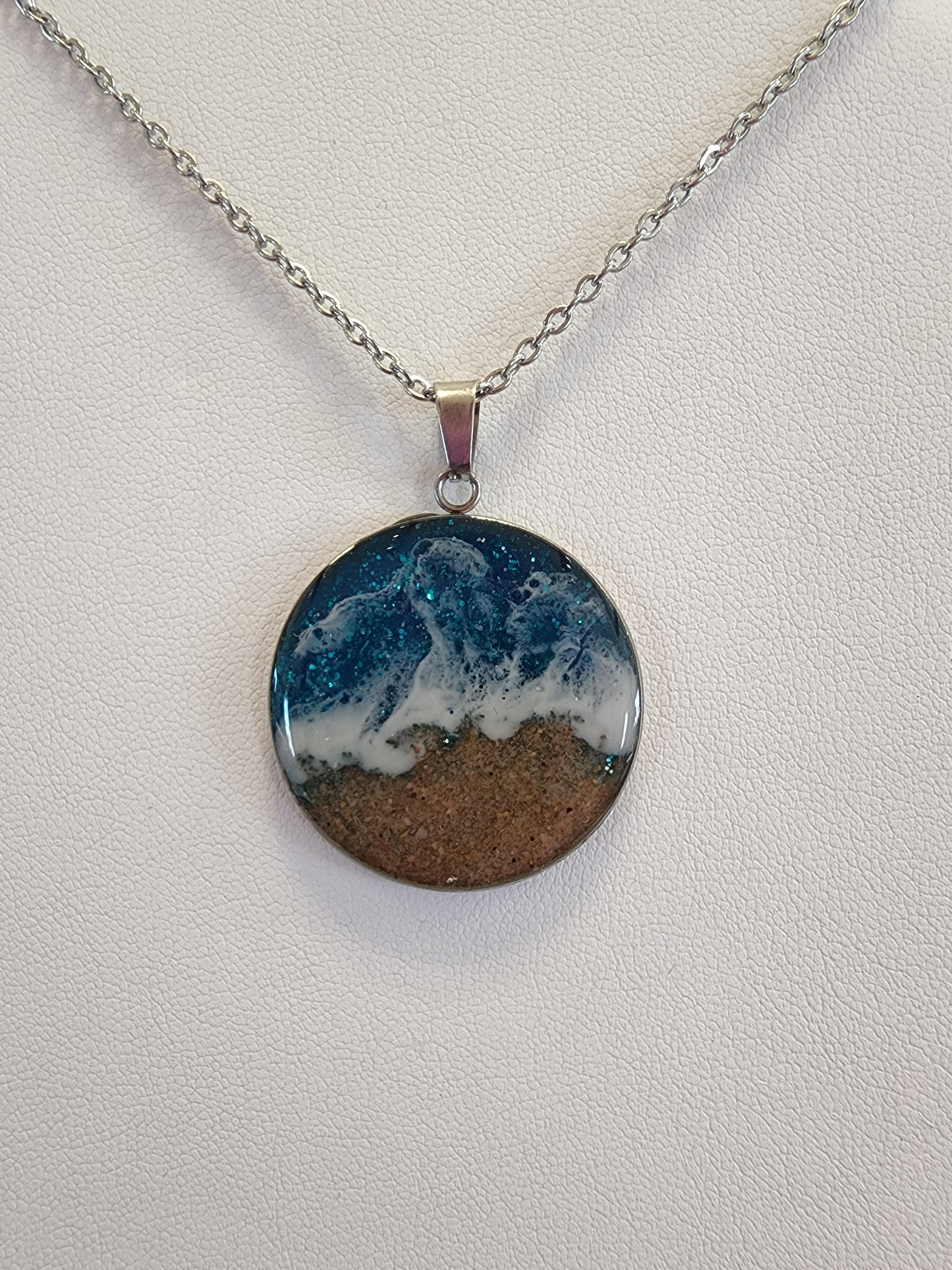 Seaside Stainless Steel Designer Ocean Scene Jewelry with PEI Beach Sand