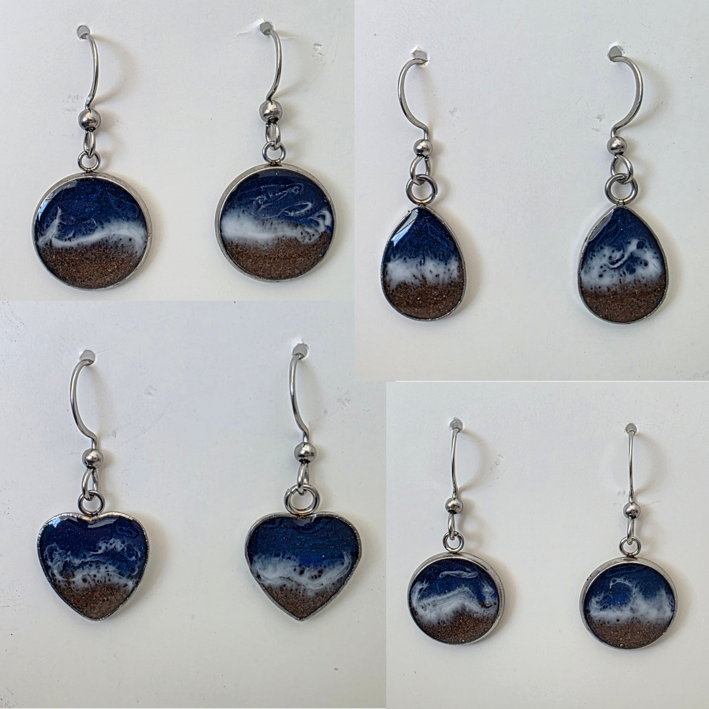 Seaside Stainless Steel Designer Ocean Scene Jewelry with PEI Beach Sand