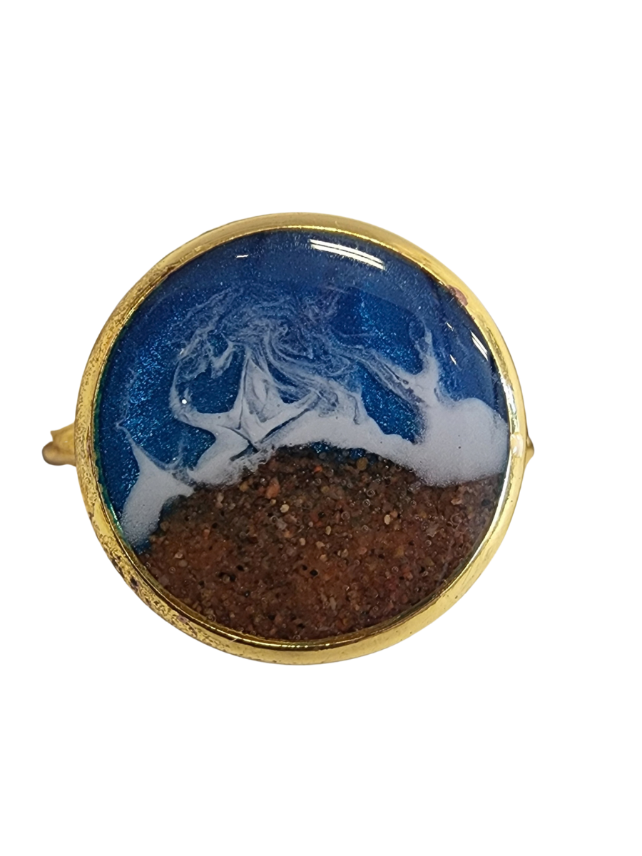 Seaside Stainless Steel Designer Ocean Scene Jewelry with PEI Beach Sand