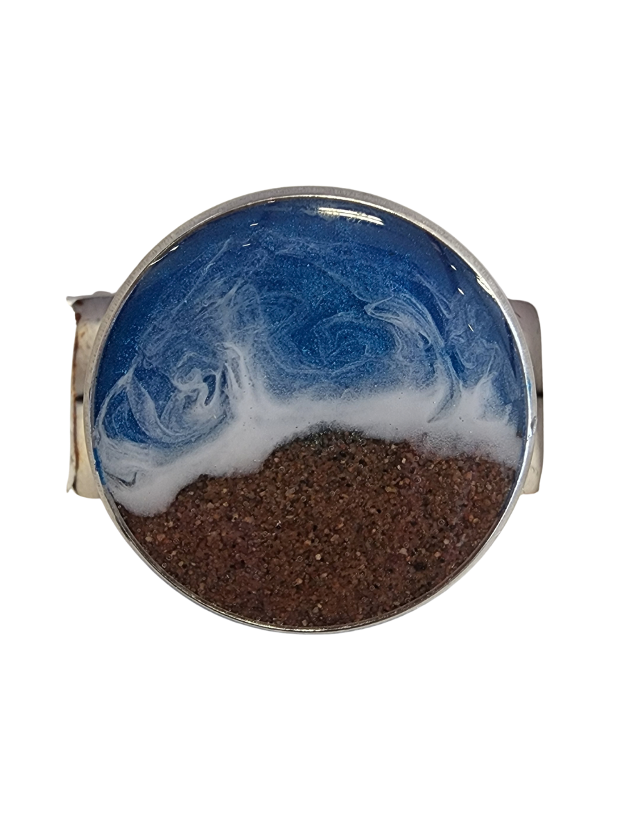 Seaside Stainless Steel Designer Ocean Scene Jewelry with PEI Beach Sand