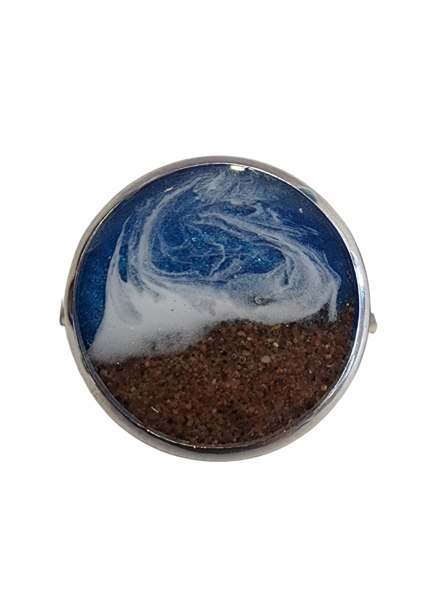 Seaside Stainless Steel Designer Ocean Scene Jewelry with PEI Beach Sand
