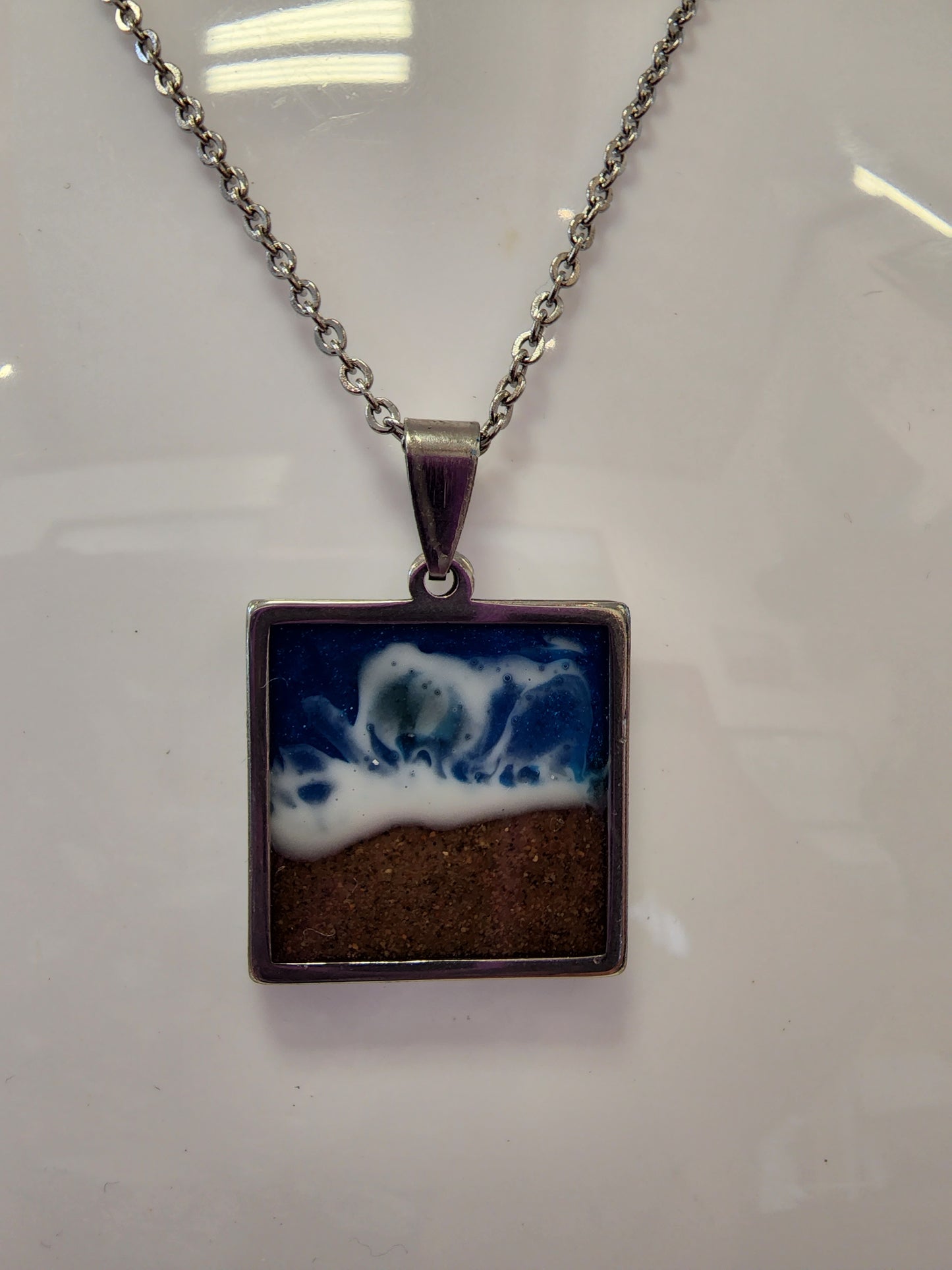 PEI Beach Sand Designer Pendants - Stainless Steel