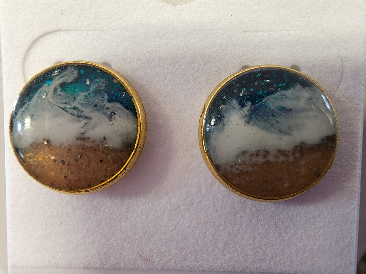 PEI Beach Sand Designer Earrings - Stainless Steel