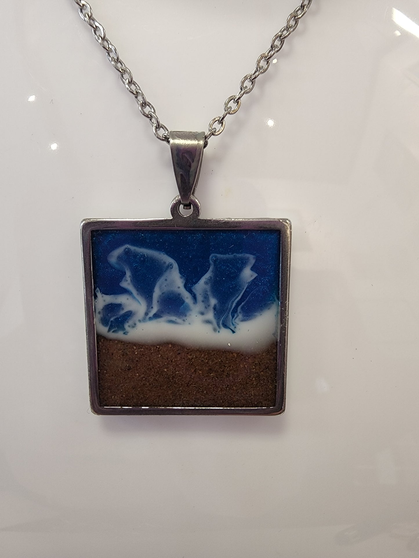 PEI Beach Sand Designer Pendants - Stainless Steel