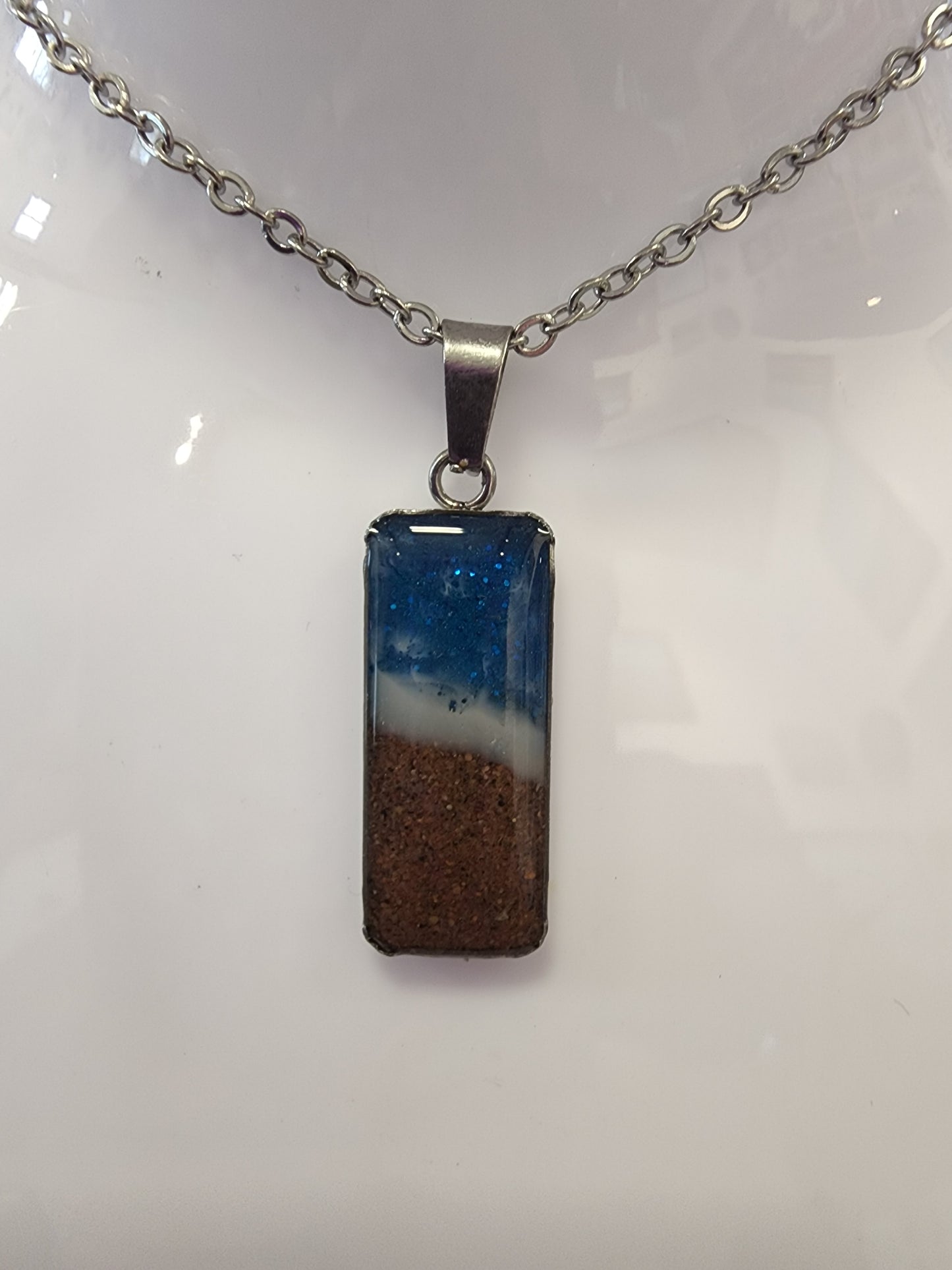 PEI Beach Sand Designer Pendants - Stainless Steel