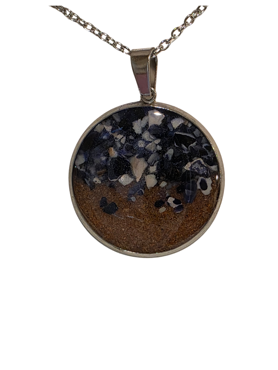 Seaside Stainless Steel Designer Mussel & Sand Jewelry