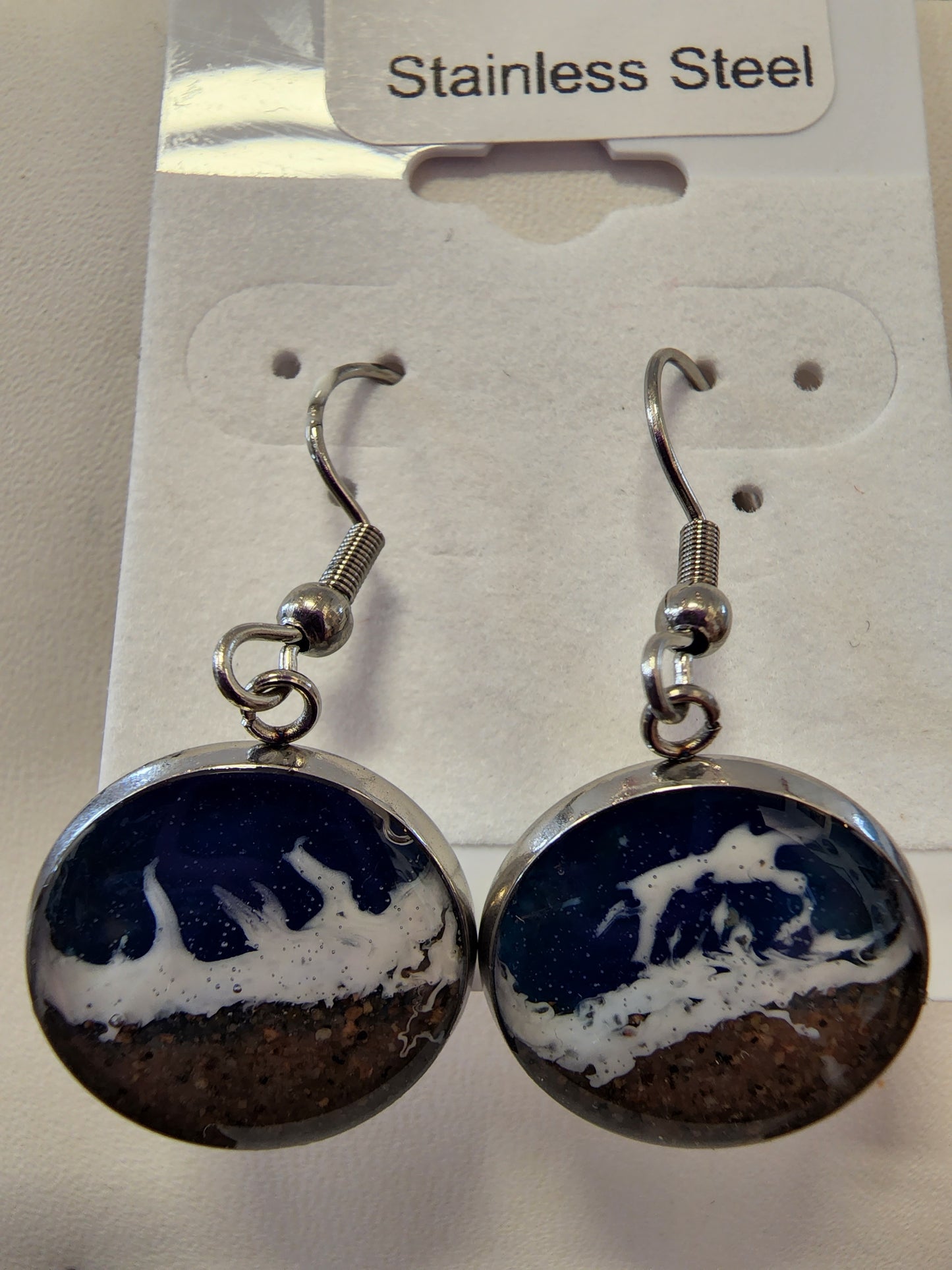 PEI Beach Sand Designer Earrings - Stainless Steel