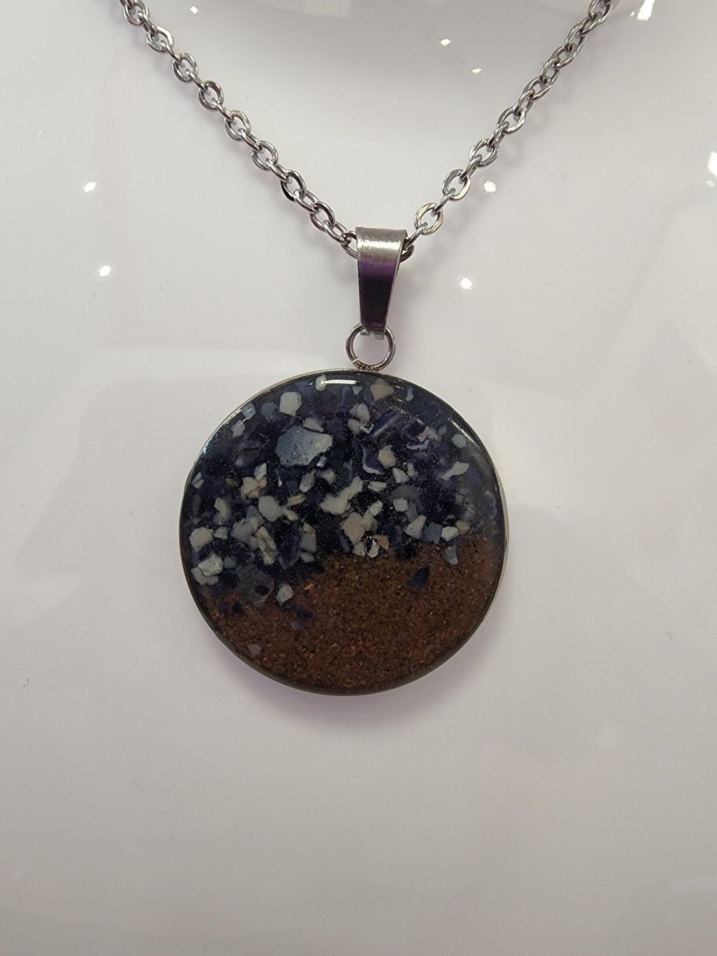 PEI Beach Sand Designer Pendants - Stainless Steel