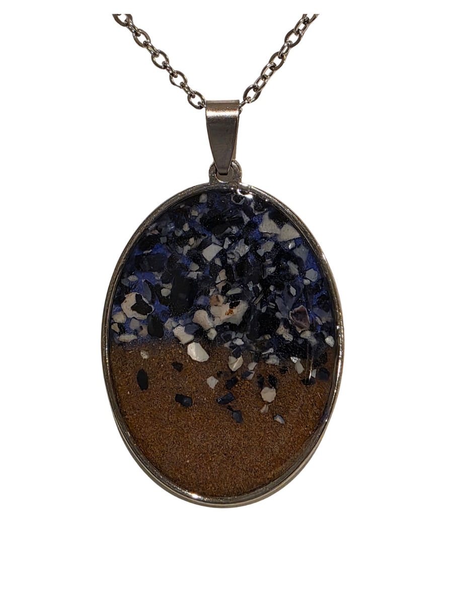 Seaside Stainless Steel Designer Mussel & Sand Jewelry