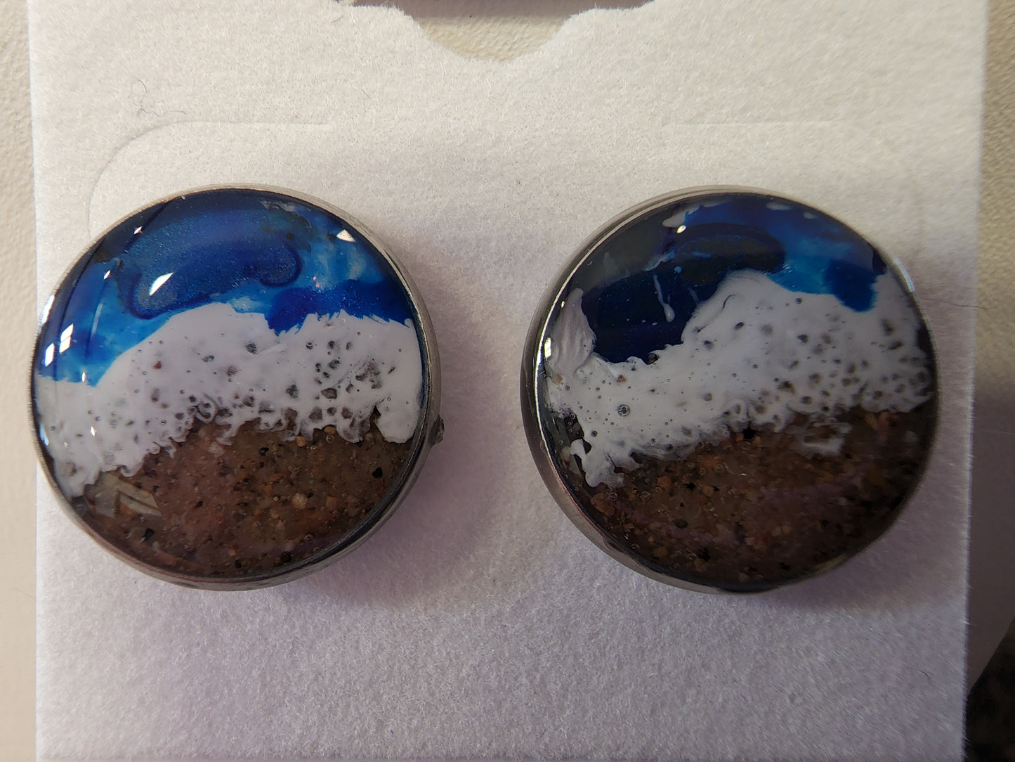 PEI Beach Sand Designer Earrings - Stainless Steel