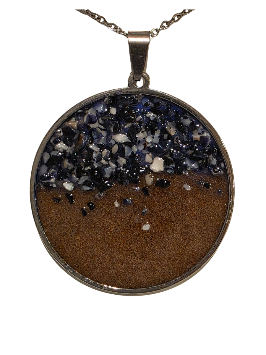 Seaside Stainless Steel Designer Mussel & Sand Jewelry