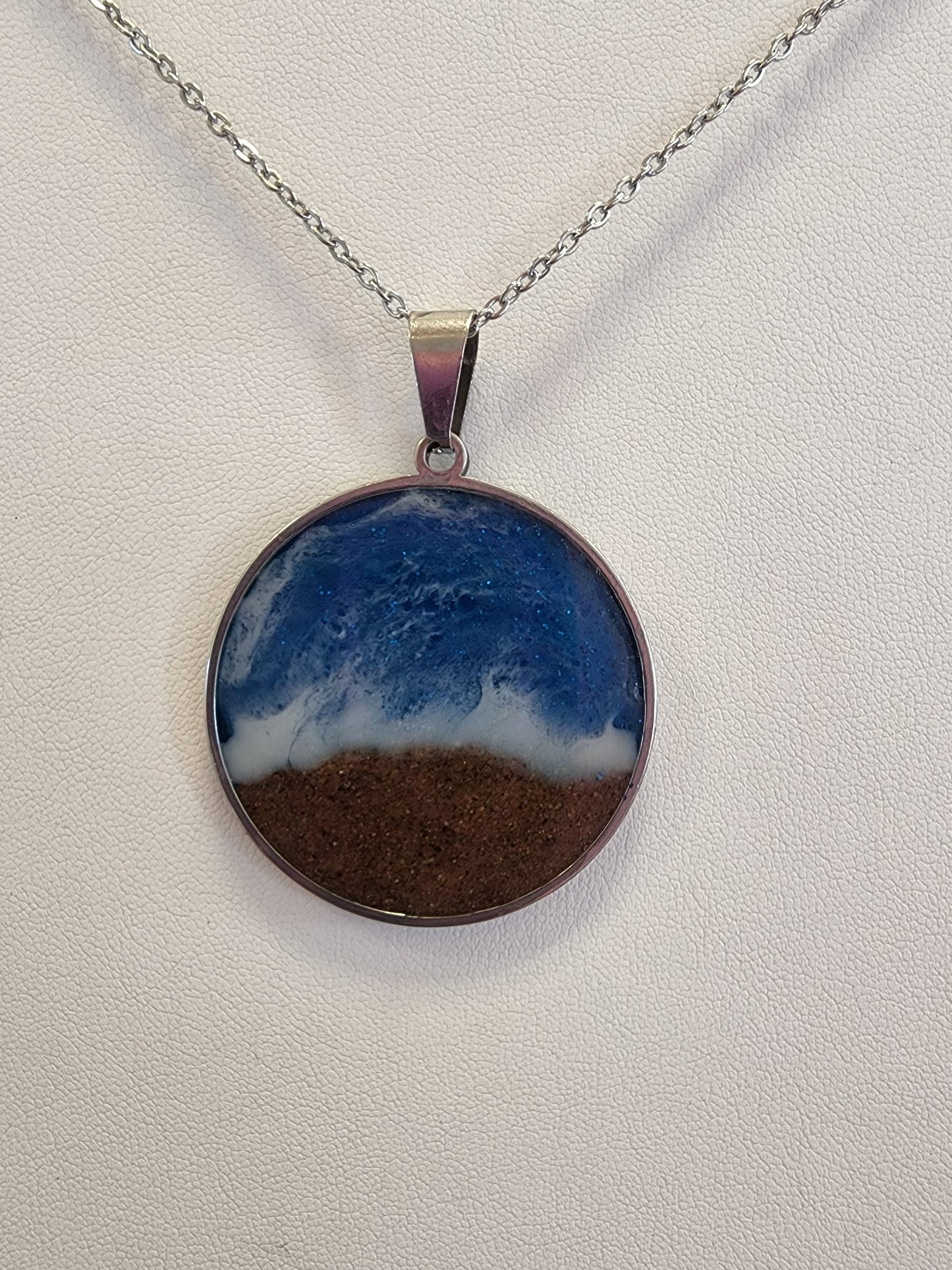 PEI Beach Sand Designer Pendants - Stainless Steel